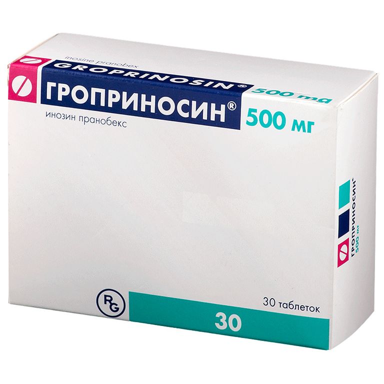 Изопринозин, 500 мг, таблетки, 20 шт.  по цене от 683 руб в .