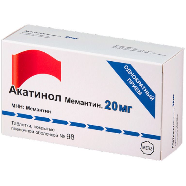 Мемантин Канон, 10 мг, таблетки, покрытые пленочной оболочкой, 90 шт .