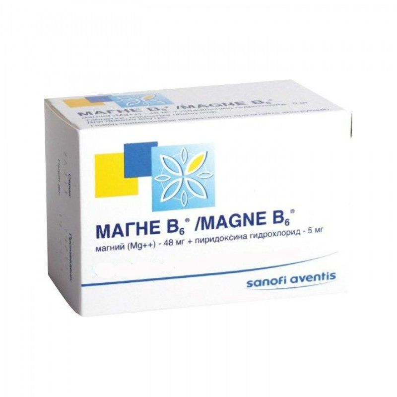Магне B6, таблетки, покрытые пленочной оболочкой, 60 шт., Sanofi .