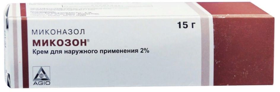 Микозон, 2%, Крем Для Наружного Применения, 15 Г, 1 Шт., Agio.