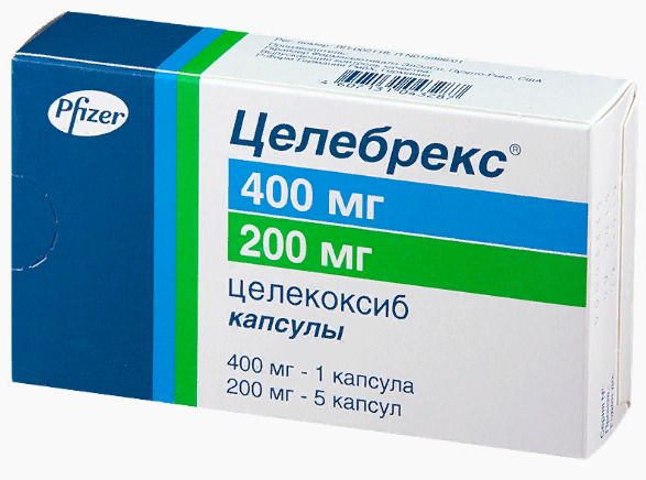 Целебрекс, 400 Мг+200 Мг, Набор Капсул, 6 Шт., Pfizer Inc. Купить.