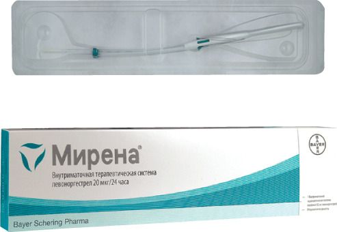 Мирена, 20 Мкг/24 Ч, Внутриматочная Терапевтическая Система, 1 Шт.