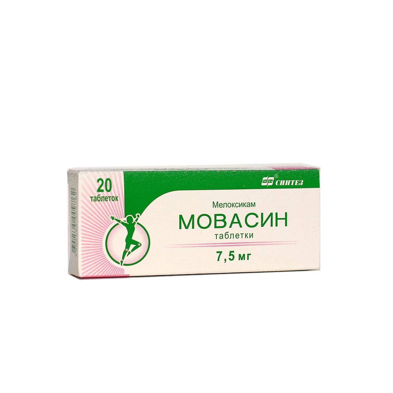 Мовасин, 7.5 мг, таблетки, 20 шт., Биоком-Технология ООО  в .