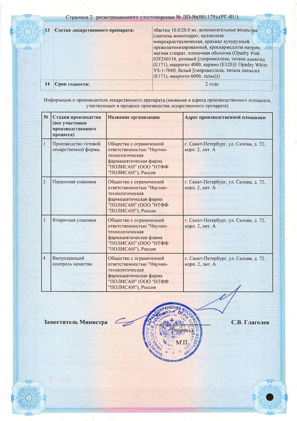 Аллергостин сертификат