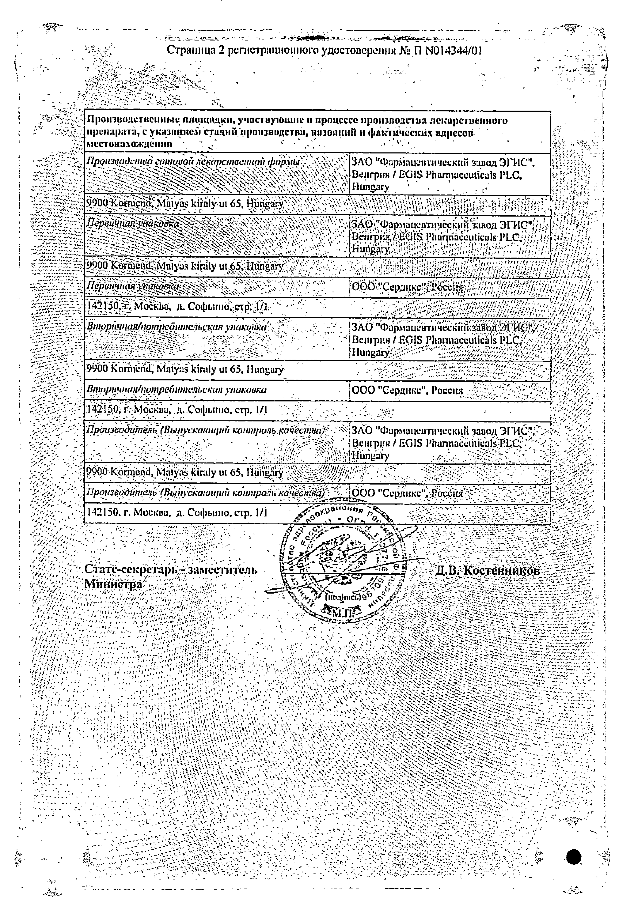 Галидор сертификат