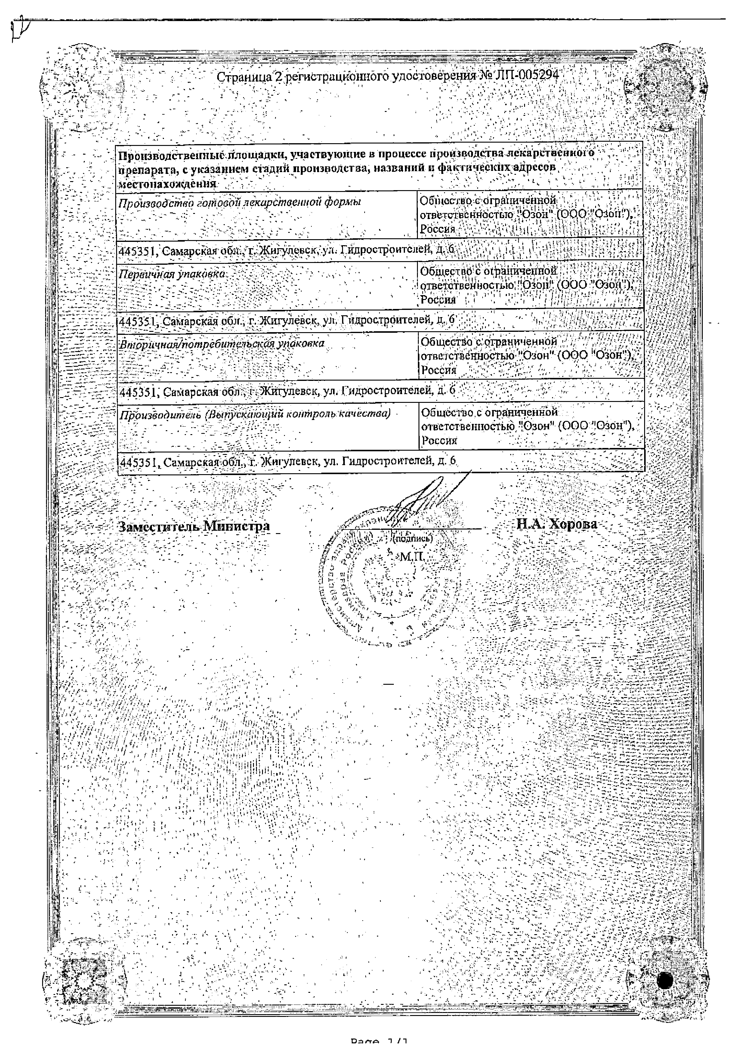 Мельдоний сертификат