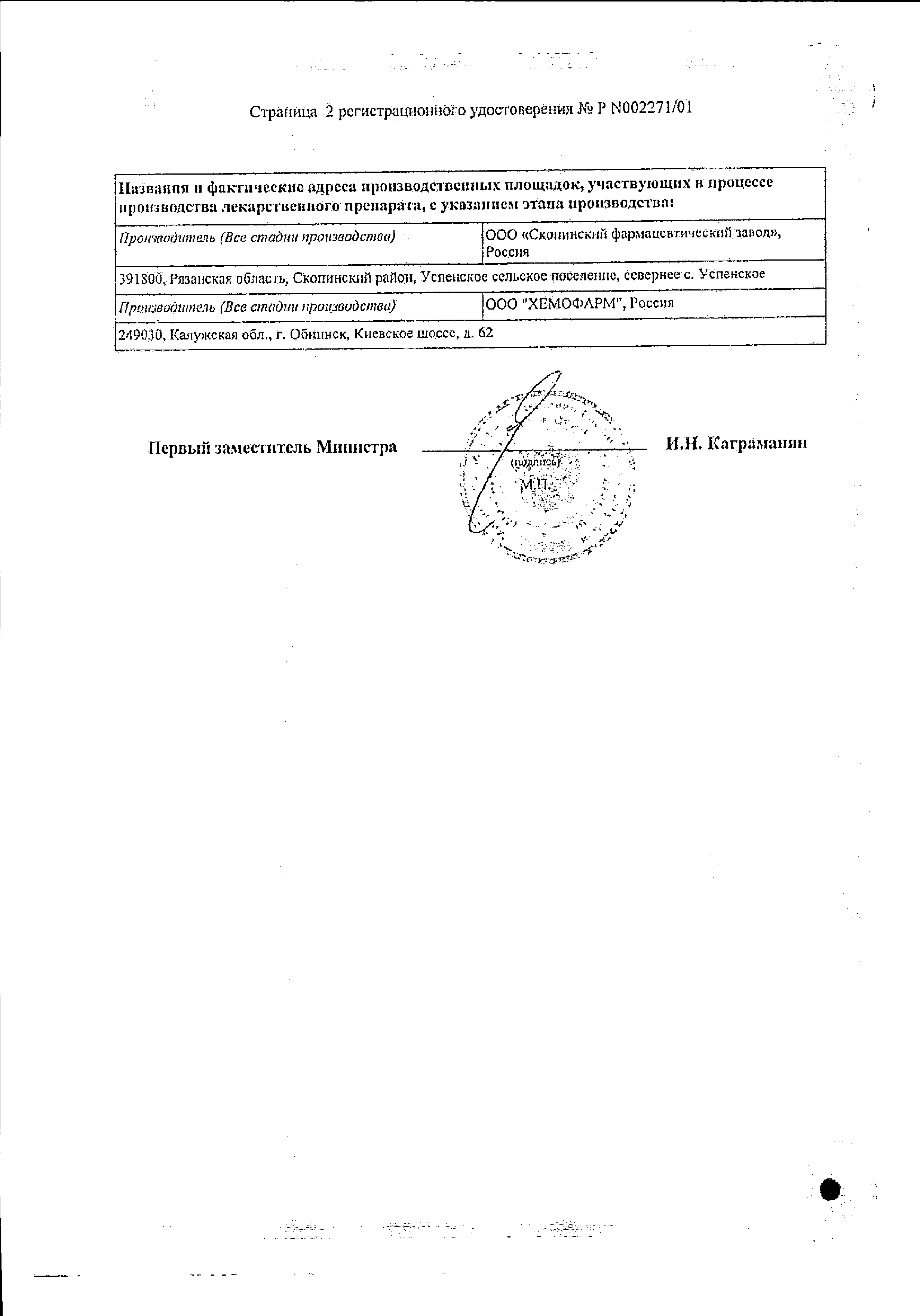 Лоперамид Штада сертификат
