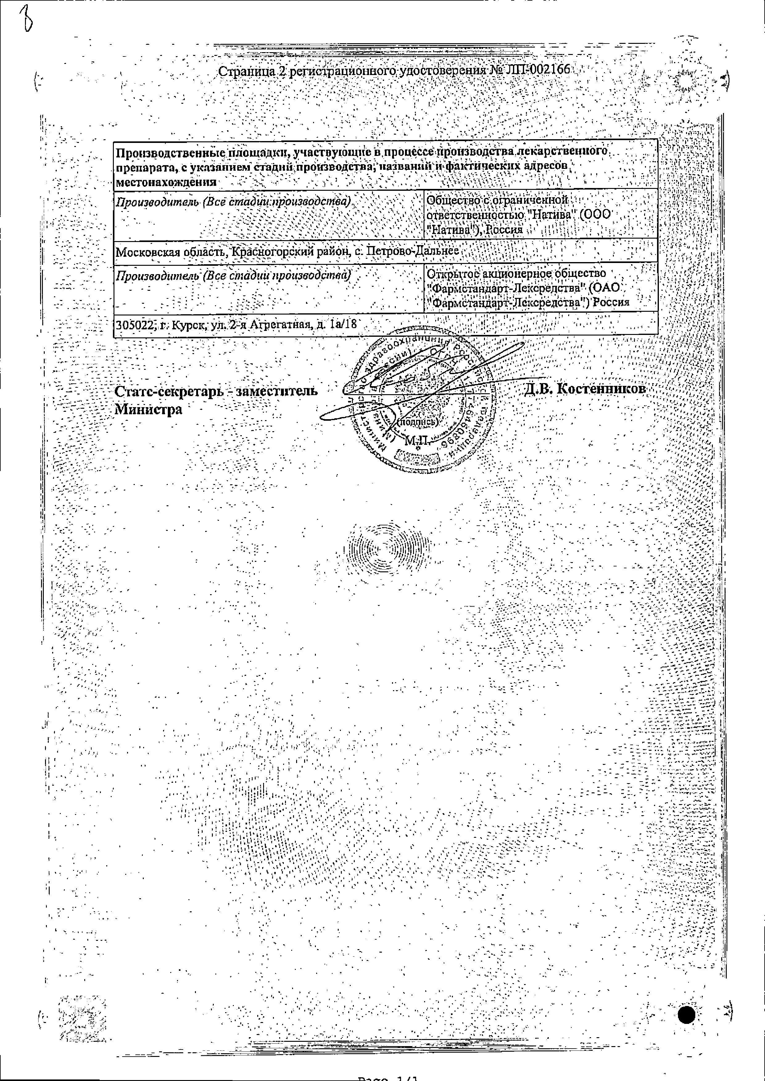 Ипратерол-натив сертификат