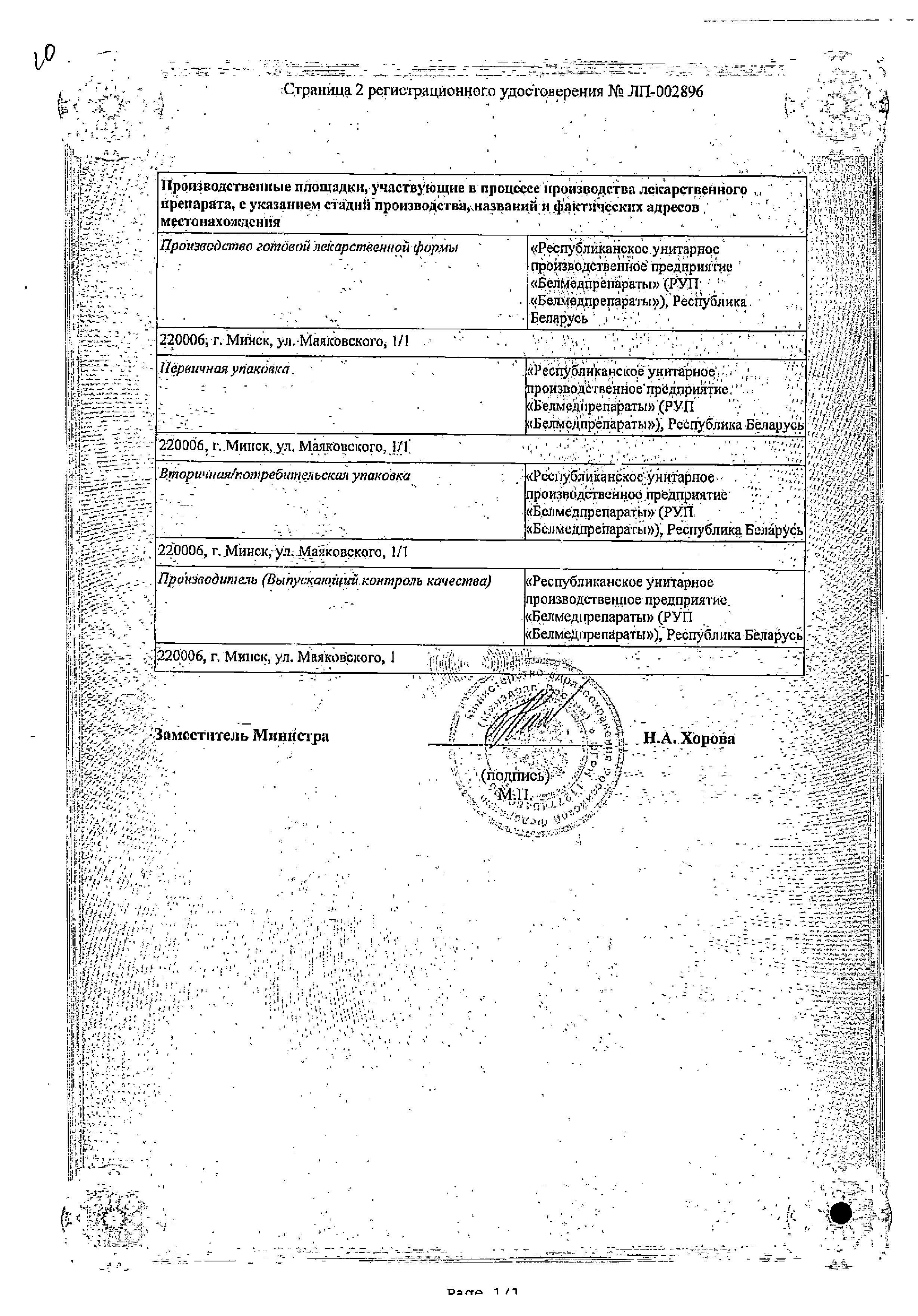 Моноинсулин ЧР сертификат