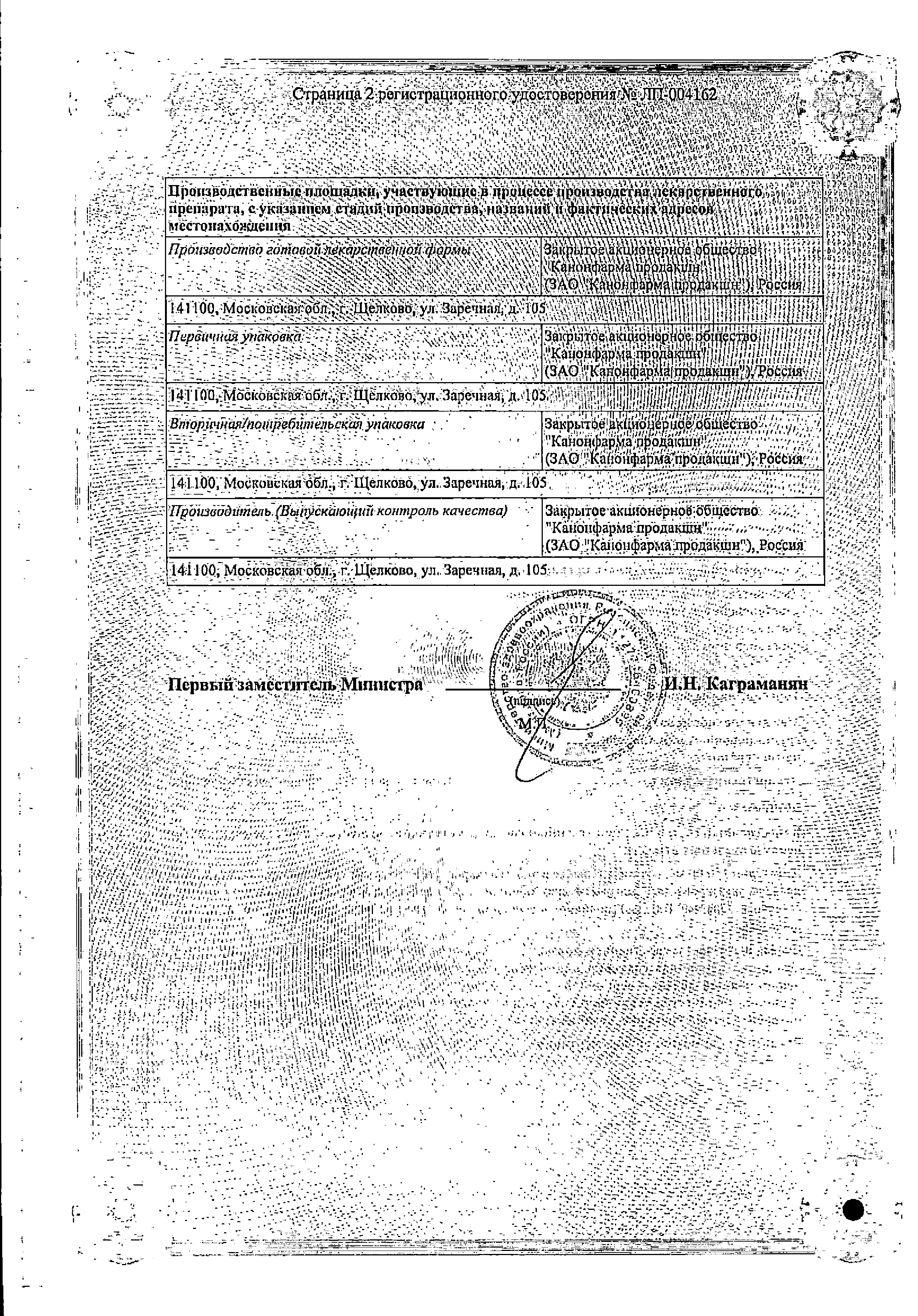 Ламивудин Канон сертификат