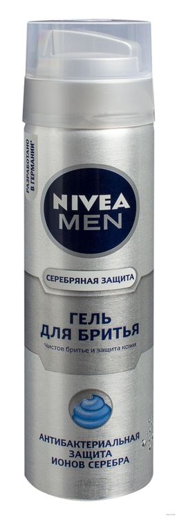 Nivea Men Гель для бритья Серебряная защита антибактериальный