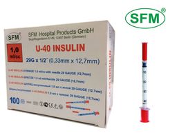 Шприц трехкомпонентный инсулиновый U-40 1мл