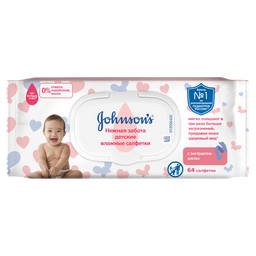 Johnson's Детские влажные салфетки Нежная забота