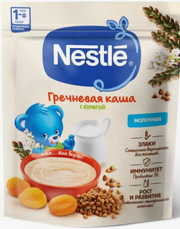 Nestle Каша молочная гречневая курага 