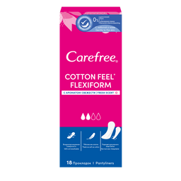 Carefree Cotton Feel FlexiForm Fresh прокладки ежедневные