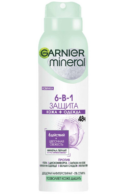 Garnier Mineral Дезодорант-антиперспирант для тела 6-в-1 48ч