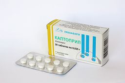 Каптоприл, 25 мг, таблетки, 20 шт., Пранафарм