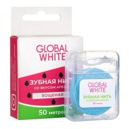 Global White Нить зубная вощеная