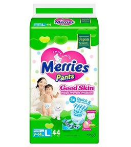 Подгузники-трусики детские Merries Good Skin