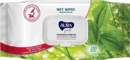 Aura Family салфетки влажные антибактериальные для всей семьи