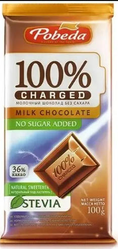 Чаржед шоколад молочный без добавления сахара