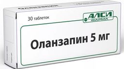 Оланзапин, 5 мг, таблетки, 30 шт., АЛСИ