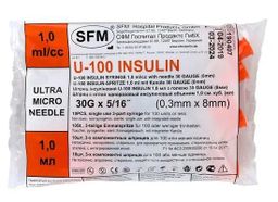 Шприц SFM 3-х компонентный инсулиновый U-100