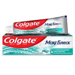 Colgate Макс Блеск с отбеливающими пластинками зубная паста