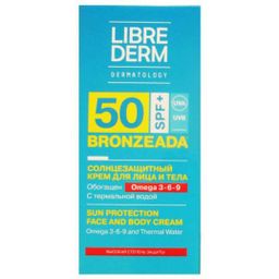 Librederm Bronzeada Крем солнцезащитный с омега 3-6-9 и термальной водой SPF50