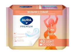 Aura premium прокладки женские ежедневные ультратонкие light