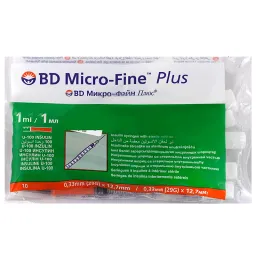Шприц инсулиновый одноразовый BD Micro-Fine Plus U-100