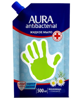 Aura мыло жидкое антибактериальное Ромашка