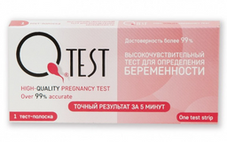 Тест-полоски Qtest для определения беременности