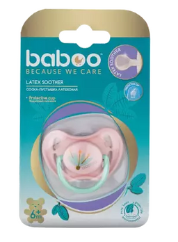 Baboo Соска-пустышка латексная круглая Flora