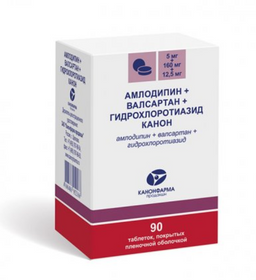 Амлодипин + Валсартан + Гидрохлоротиазид Канон