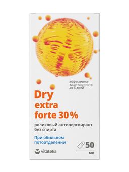 Витатека Dry Extra Forte роликовый антиперспирант без спирта 30%