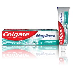 Colgate Макс Блеск с отбеливающими пластинками зубная паста