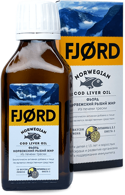Fjord норвежский рыбий жир из печени трески