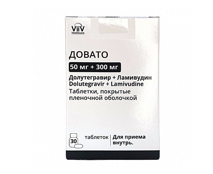 Довато, 50 мг + 300 мг, таблетки, покрытые пленочной оболочкой, 30 шт.