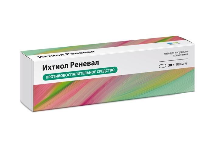 Ихтиол Реневал, 10%, мазь для наружного применения, 30 г, 1 шт.