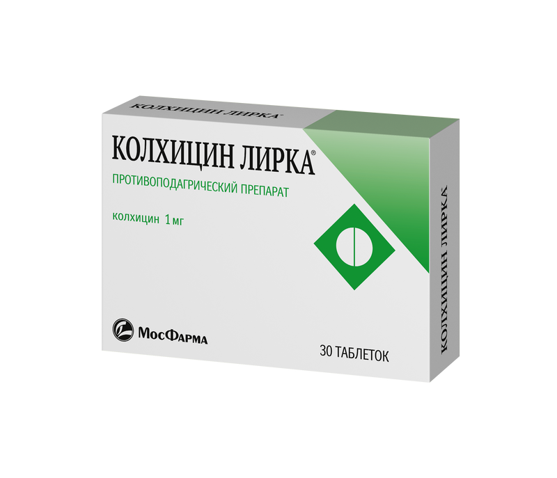 Колхицин Лирка, 1 мг, таблетки, 30 шт.