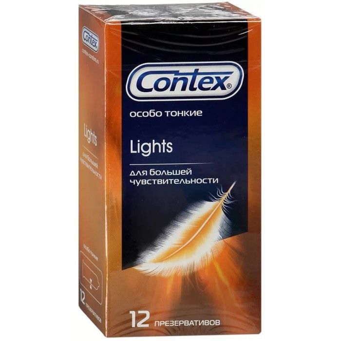 Презервативы Contex Lights, Презерватив, Особо Тонкие, 12 Шт.