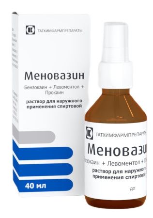 Меновазин, спрей для наружного применения, 40 мл, 1 шт., Татхимфармпрепараты