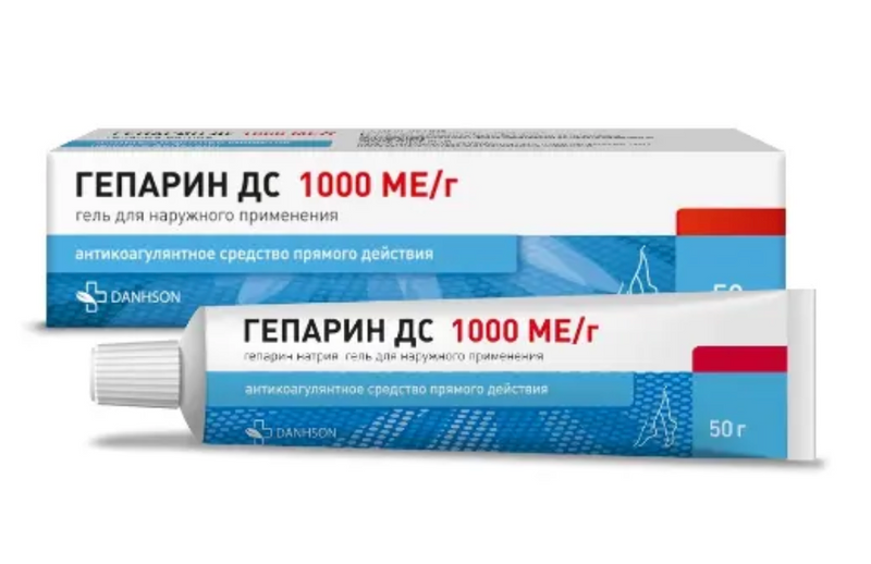Гепарин ДС, 1000 МЕ/г, гель для наружного применения, 50 г, 1 шт.