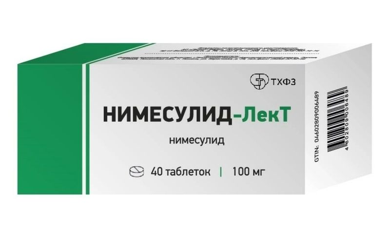 Нимесулид-ЛекТ, 100 мг, таблетки, 40 шт.