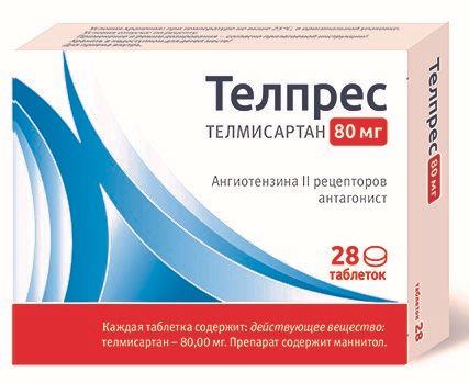 Телпрес, 80 мг, таблетки, 28 шт.