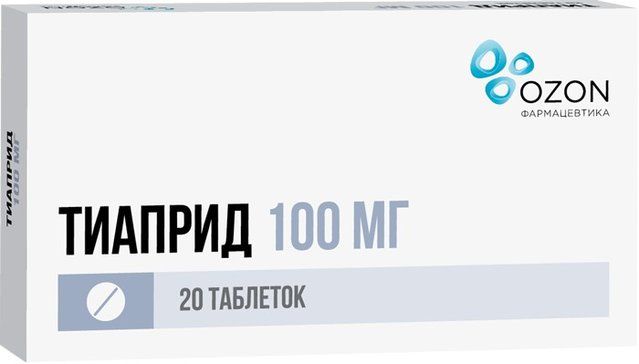 Тиаприд, 100 мг, таблетки, 20 шт., Озон