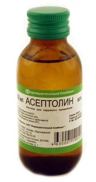 Асептолин, 90%, раствор для наружного применения, 100 мл, 1 шт.  .